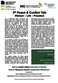 Women – Life – Freedom. 5th Peace & Conflict Talk - Image
