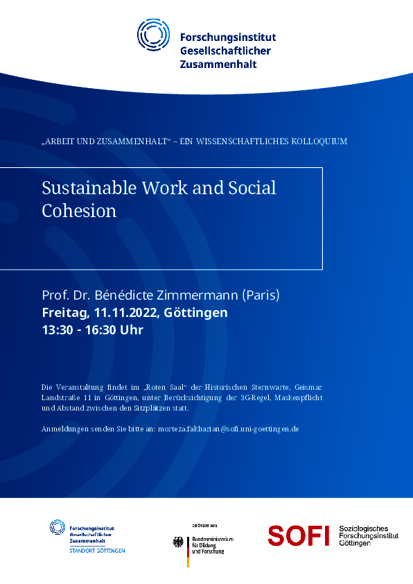 Sustainable Work and Social Cohesion