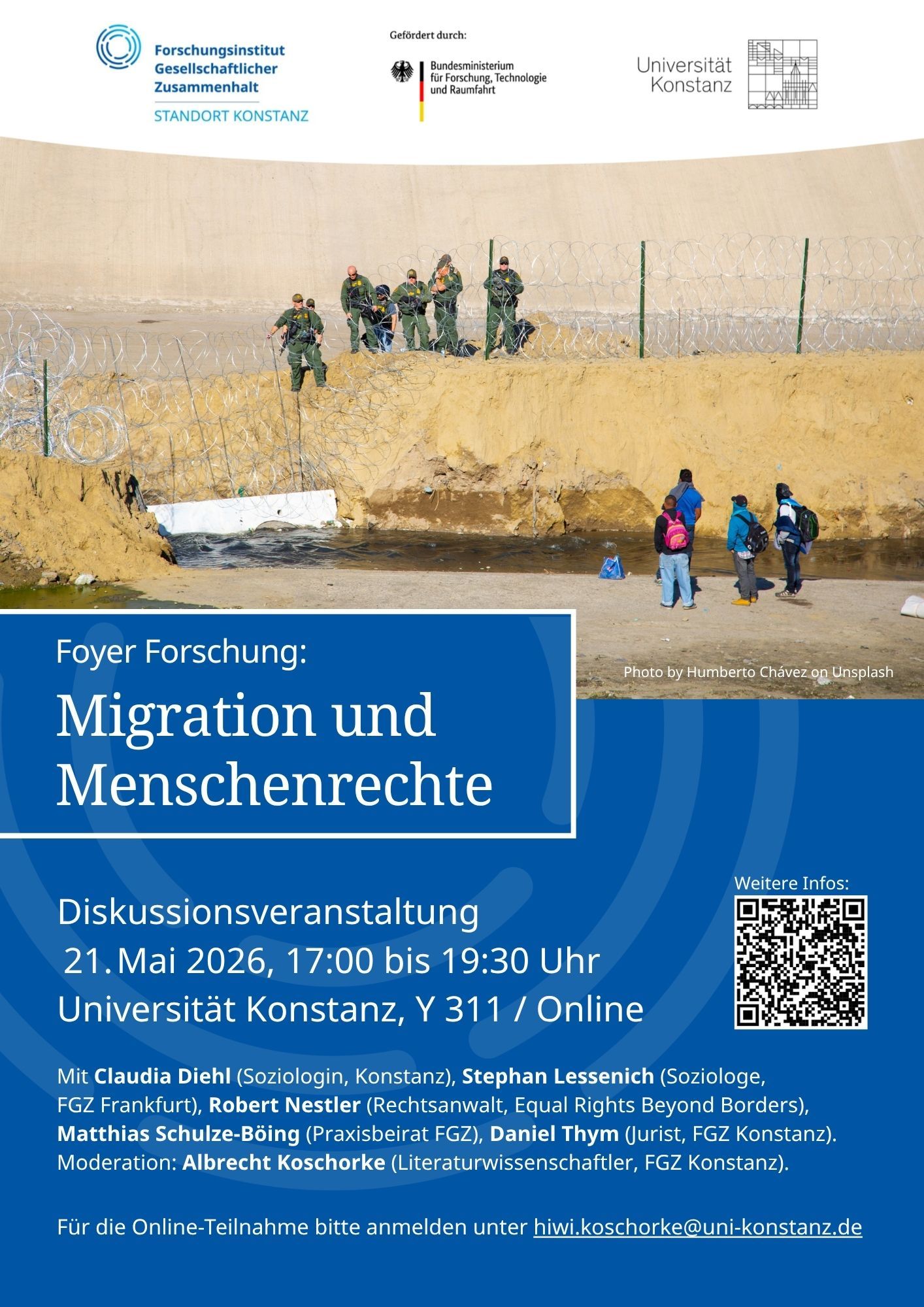Foyer Forschung: Migration und Menschenrechte. Diskussionsveranstaltung zu einem umstrittenen Thema