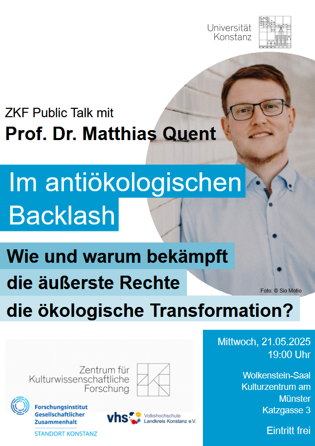 ZKF Public Talk in Kooperation mit dem FGZ: Im antiökologischen Backlash. Wie und warum bekämpft die äußerste Rechte die ökologische Transformation?