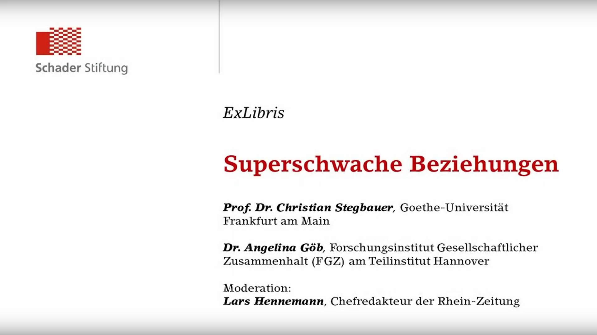 Superschwache Beziehungen - Image