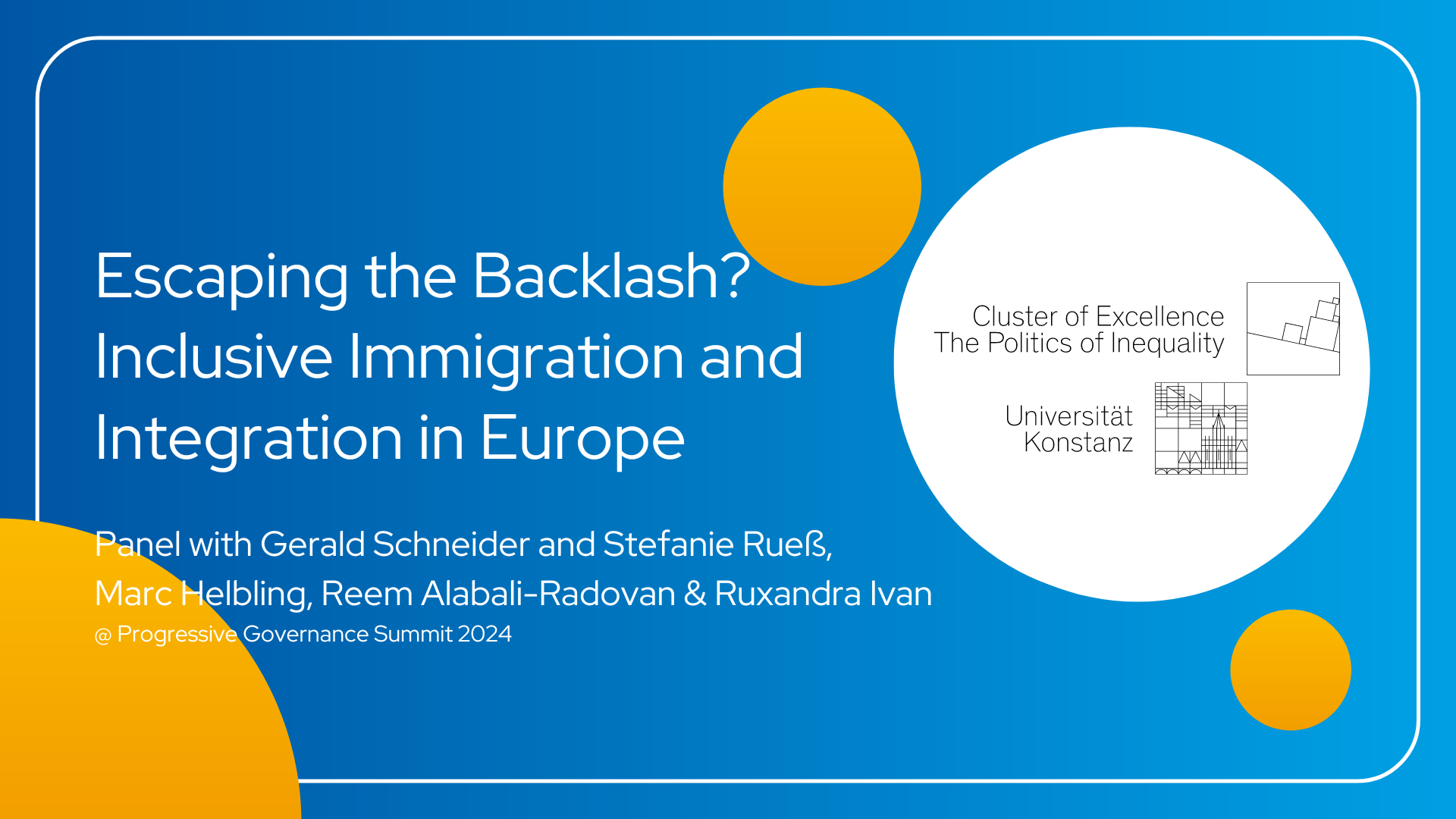 Panel: Escaping the Backlash? Inclusive Immigration and Integration in Europe - Image